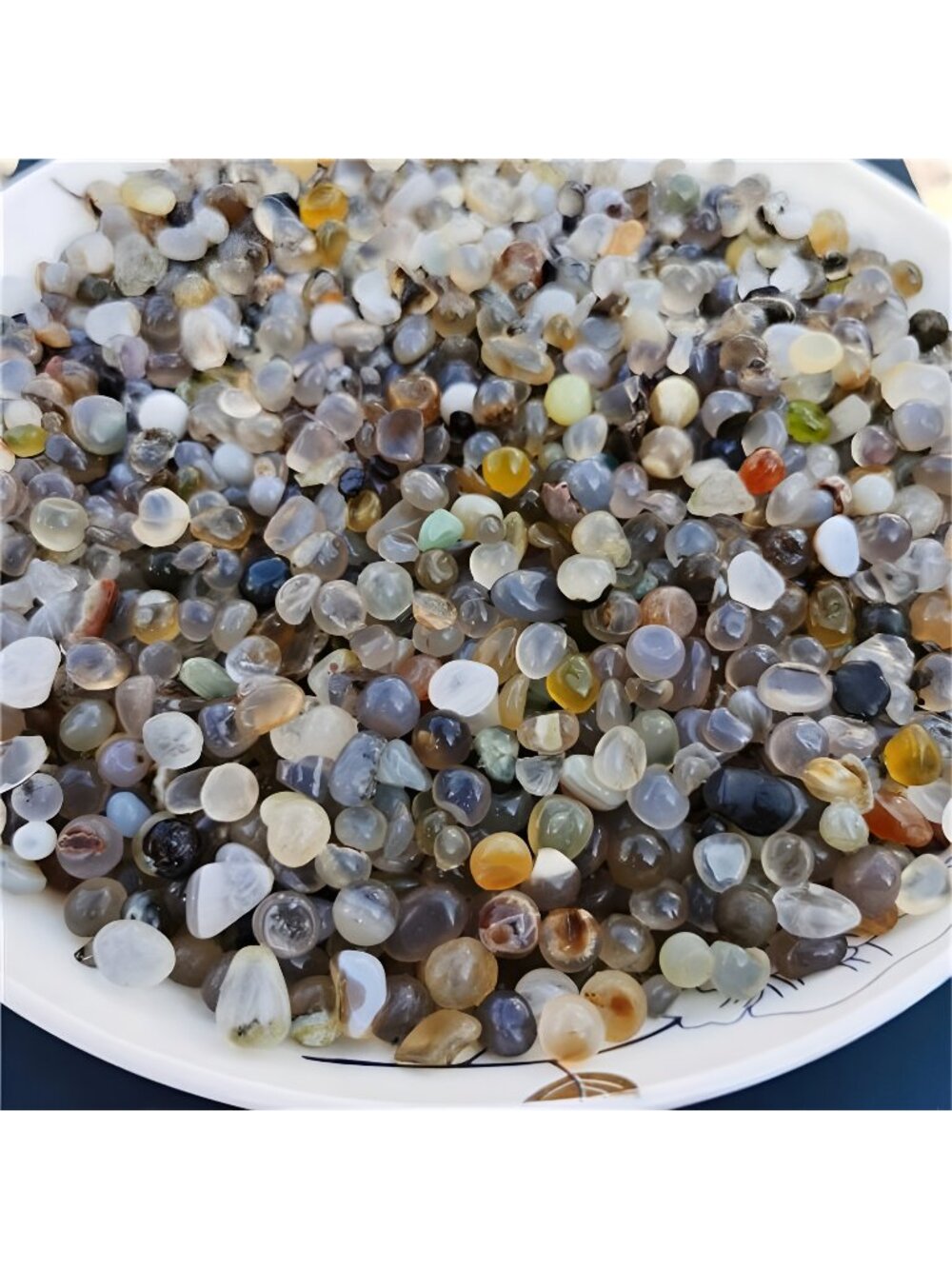 2 Pounds Marine Agate Tumbled Chips Stone Crushed Crystal Quartz